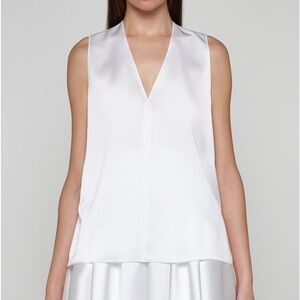 Banana Republic white satin top NNWT